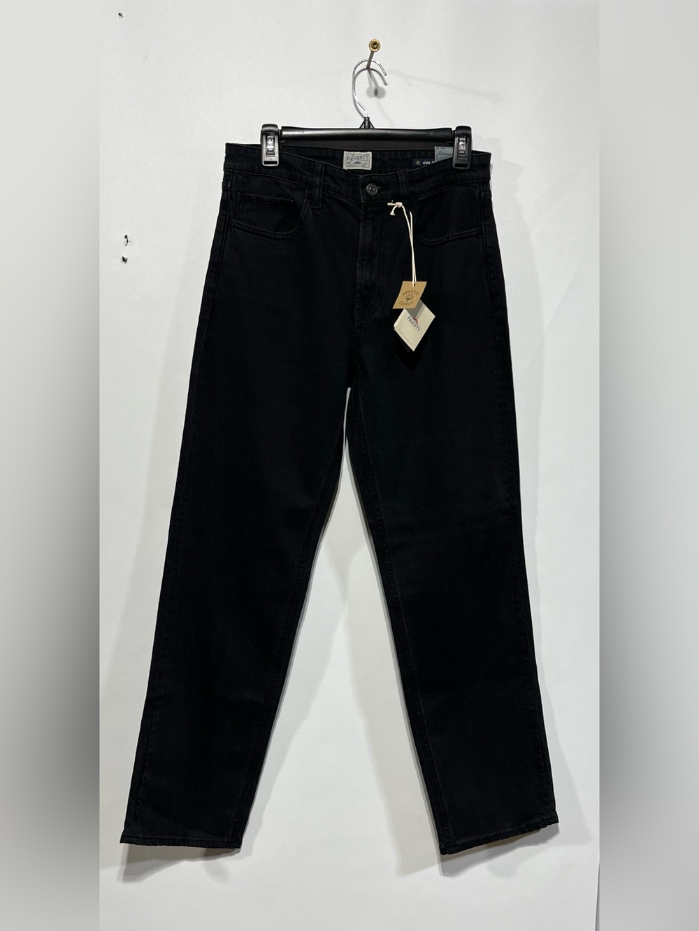 FAHERTY Black Slim Straight Men’s‎ Jeans Organic Cotton Size 29 Inseam 30” NWT